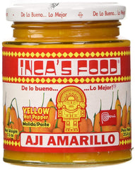Inca's Food Aji Amarillo Paste jar adds vibrant color and versatile heat for sauces and marinades.