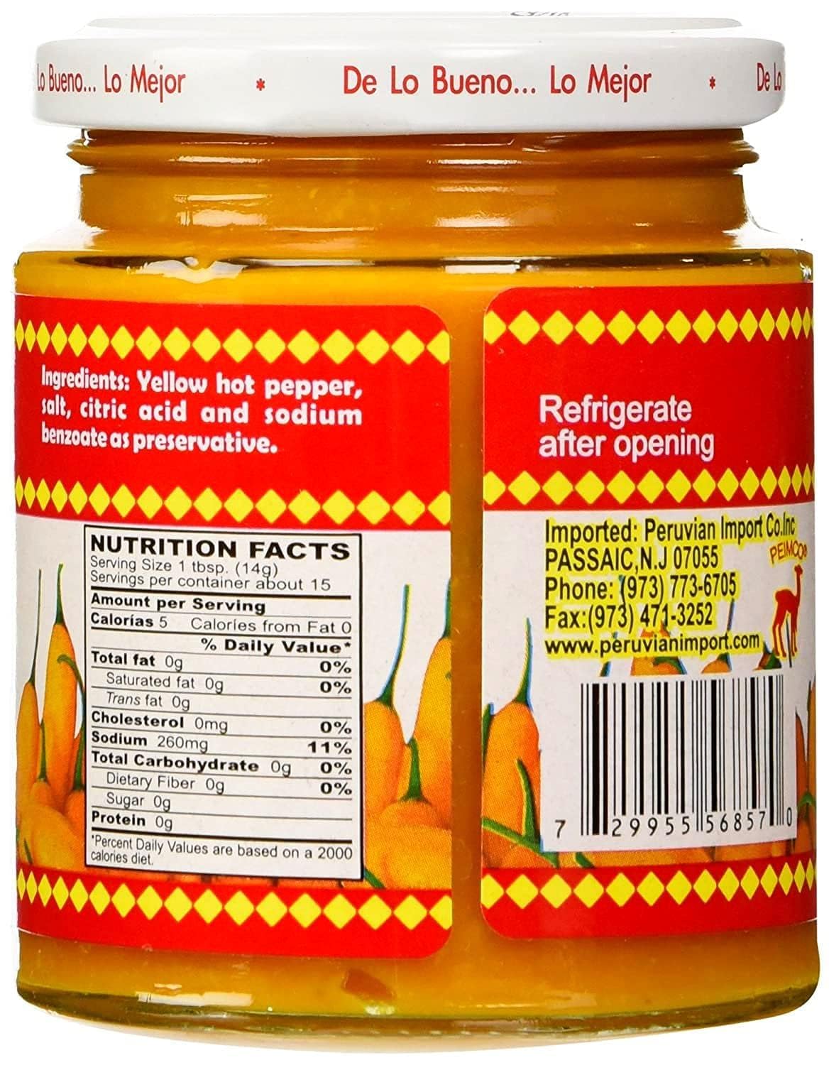 Inca's Food Aji Amarillo paste jar shows a smooth texture for scooping.