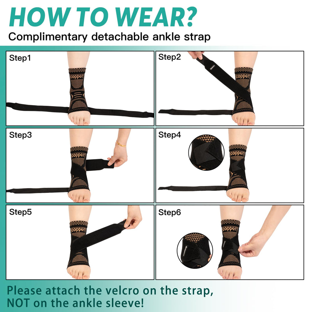 INDEEMAX copper ankle brace in action for running and gym workouts