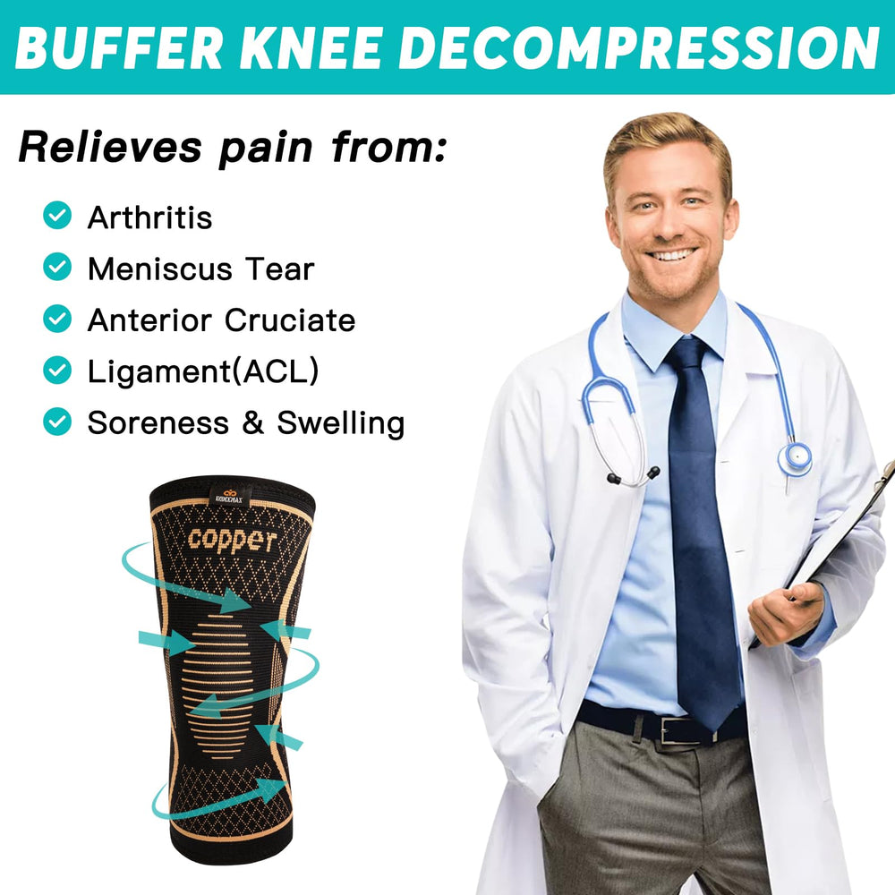 INDEEMAX knee brace anti-slip edge around the joint for stability