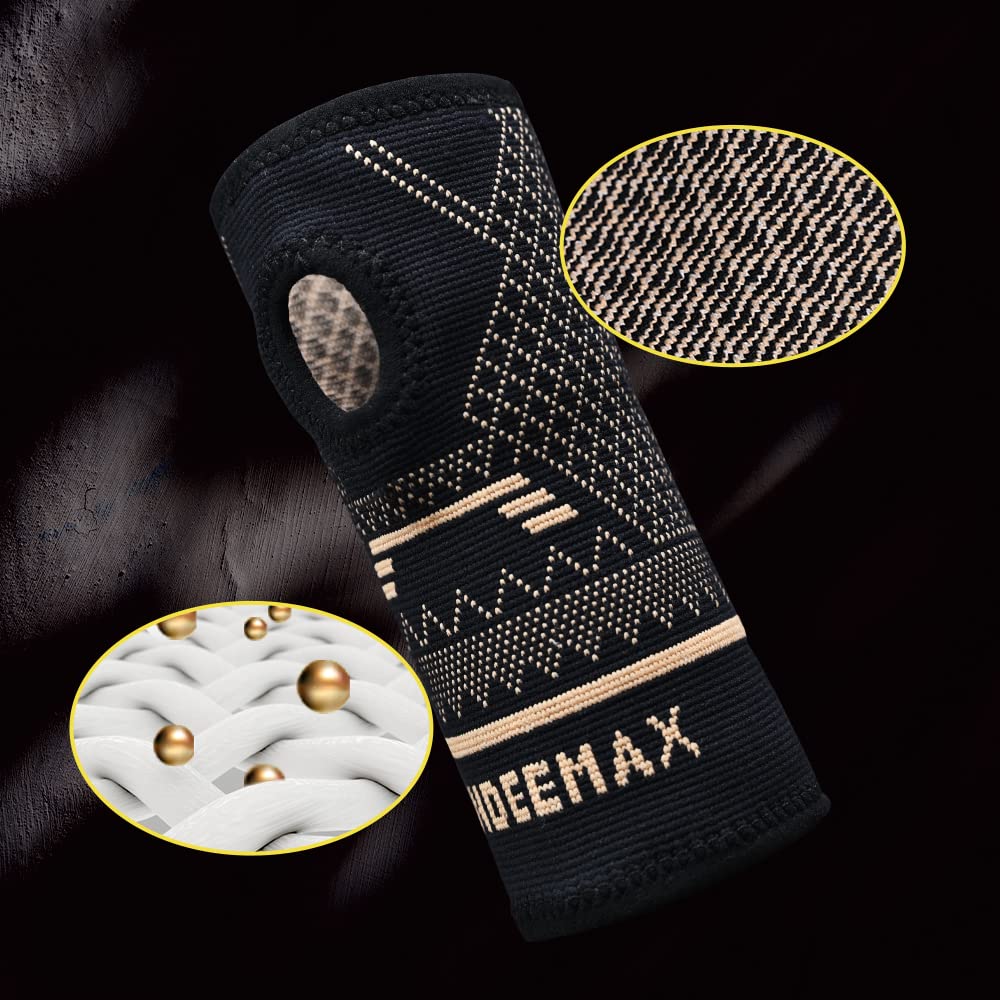 Night-time use with INDEEMAX copper wrist sleeve provides steady compression