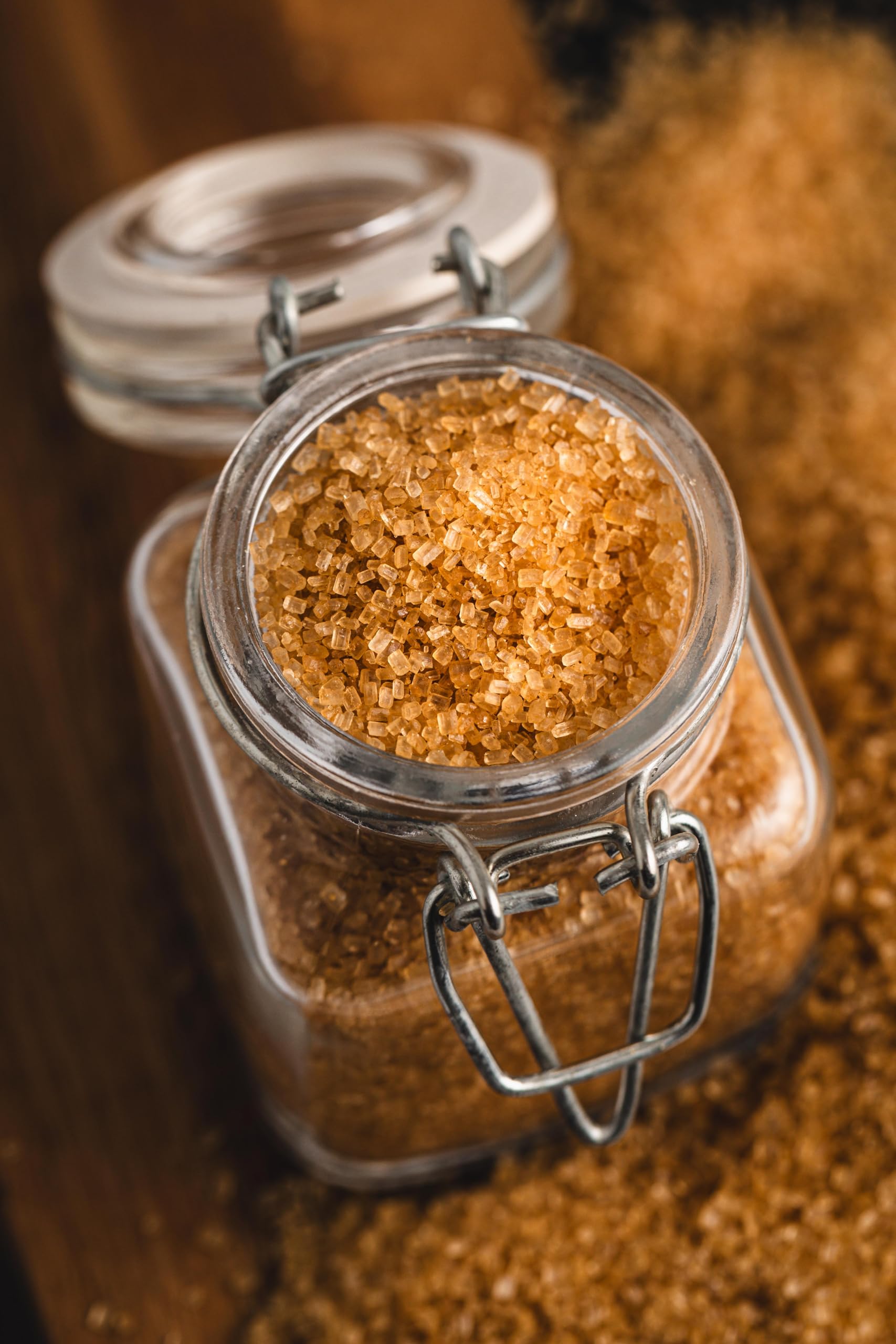 India Tree Demerara sugar large crystals close-up ideal for coffee and tea