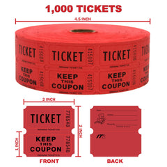 INDIANA TICKET CO. 1000-ticket pack helps keep events organized and efficient.