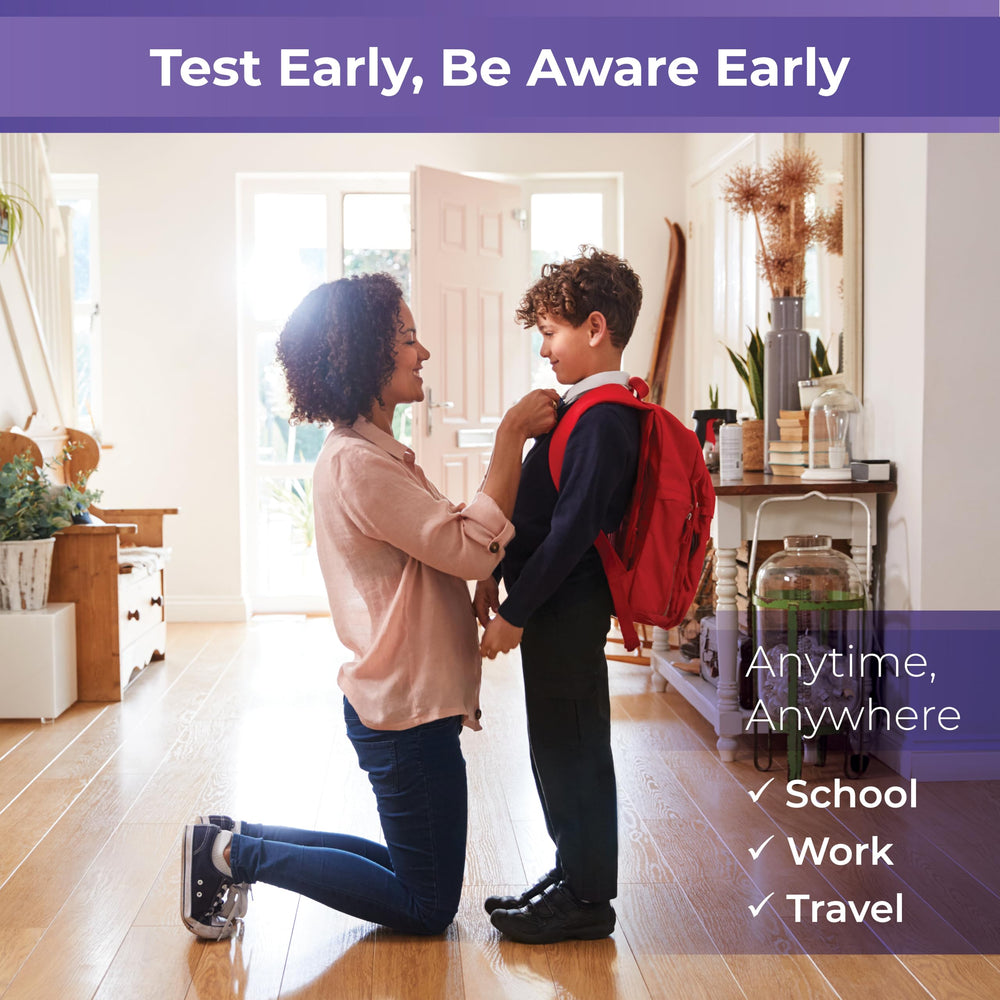INDICAID nasal swab shows shallow insertion for comfortable at-home use.