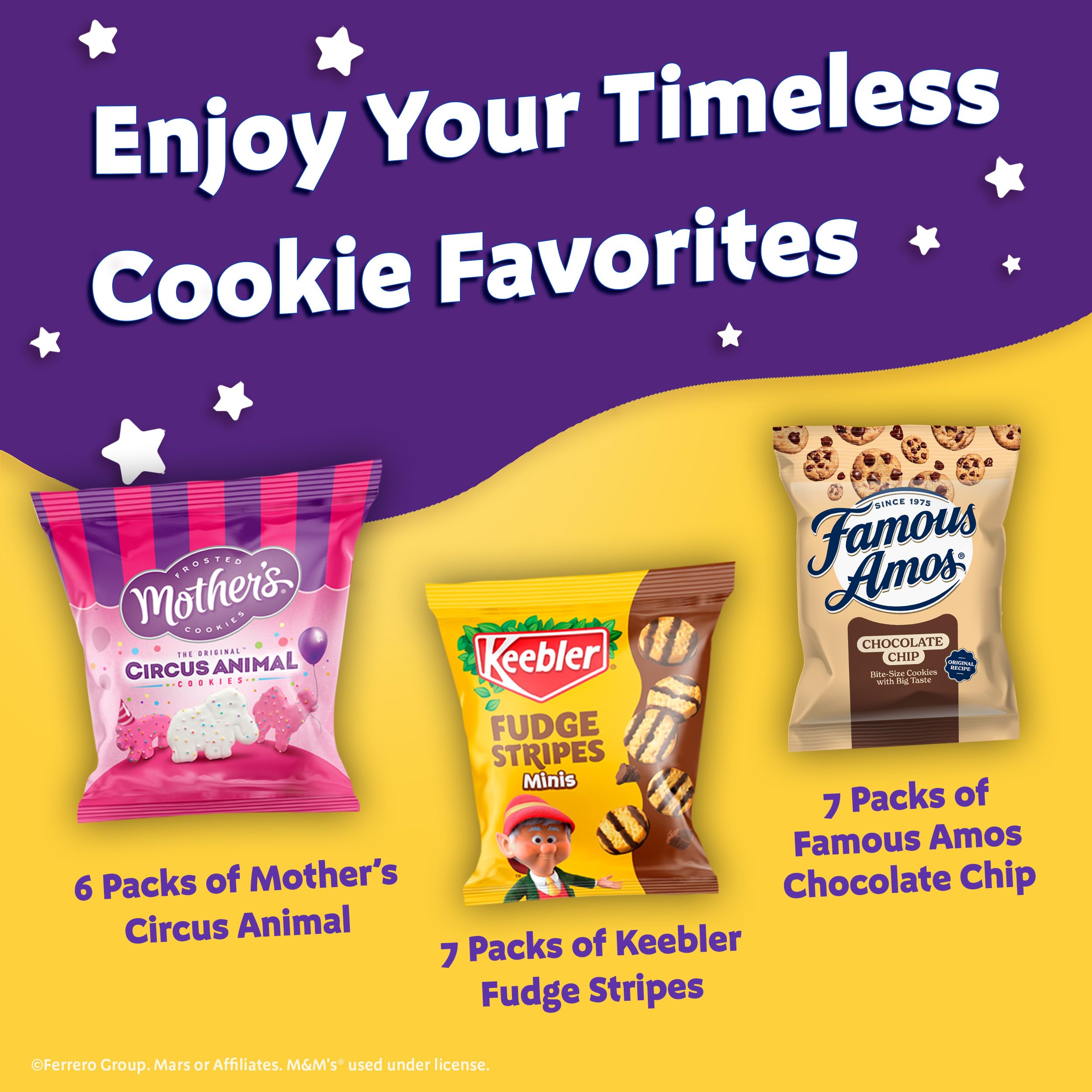 Individually wrapped snack pouches for easy sharing and portion control.