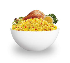 Prepared Mi Goreng noodles on a plate with vibrant colors for a tasty quick dinner.