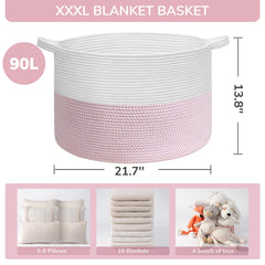 INDRESSME pink nursery laundry hamper perfect for blankets and plush toys.