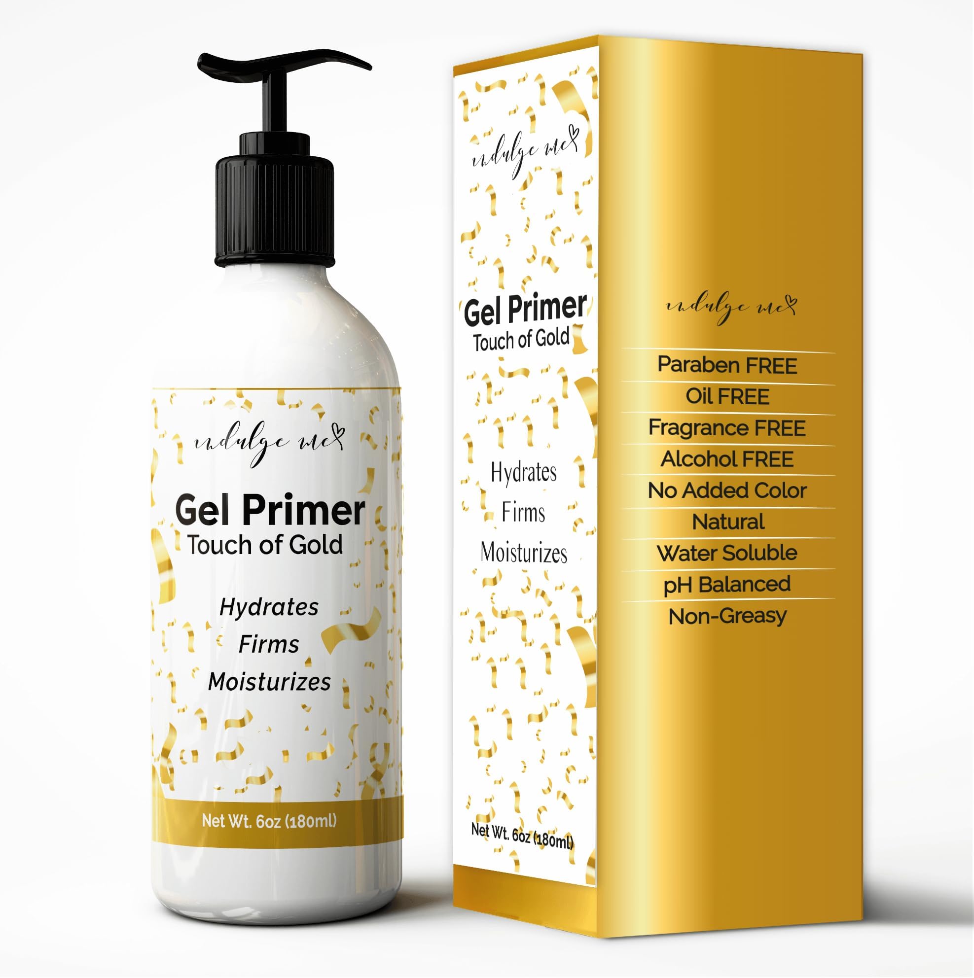 Indulgeme Conductive Gel bottle and label ready for priming before microcurrent facial