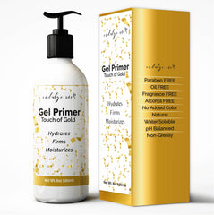 Indulgeme Conductive Gel bottle and label ready for priming before microcurrent facial