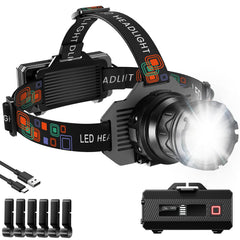 INECOKS headlamp front view with bright beam for outdoor tasks