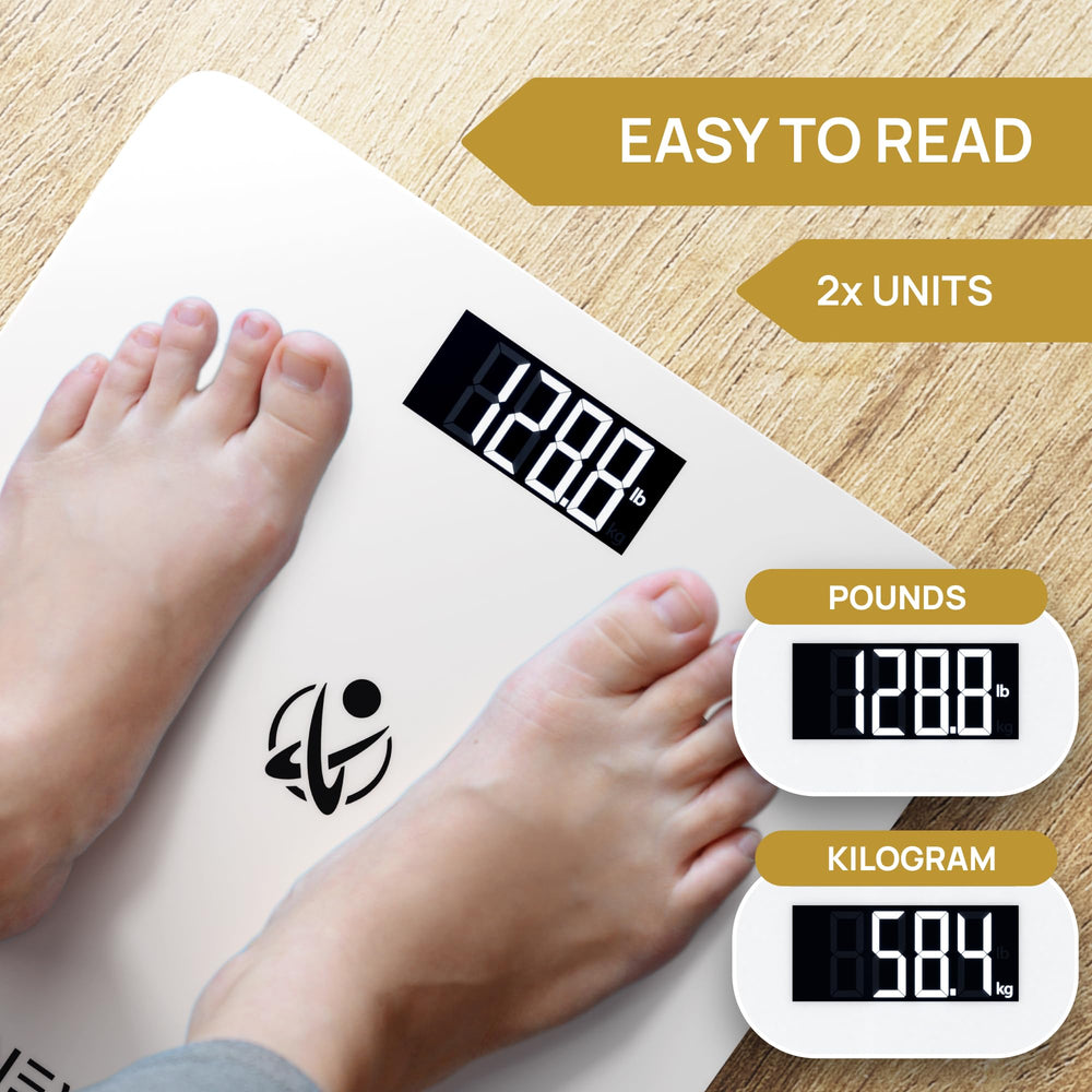 INEVIFIT scale close-up shows bright LED display for easy readings.