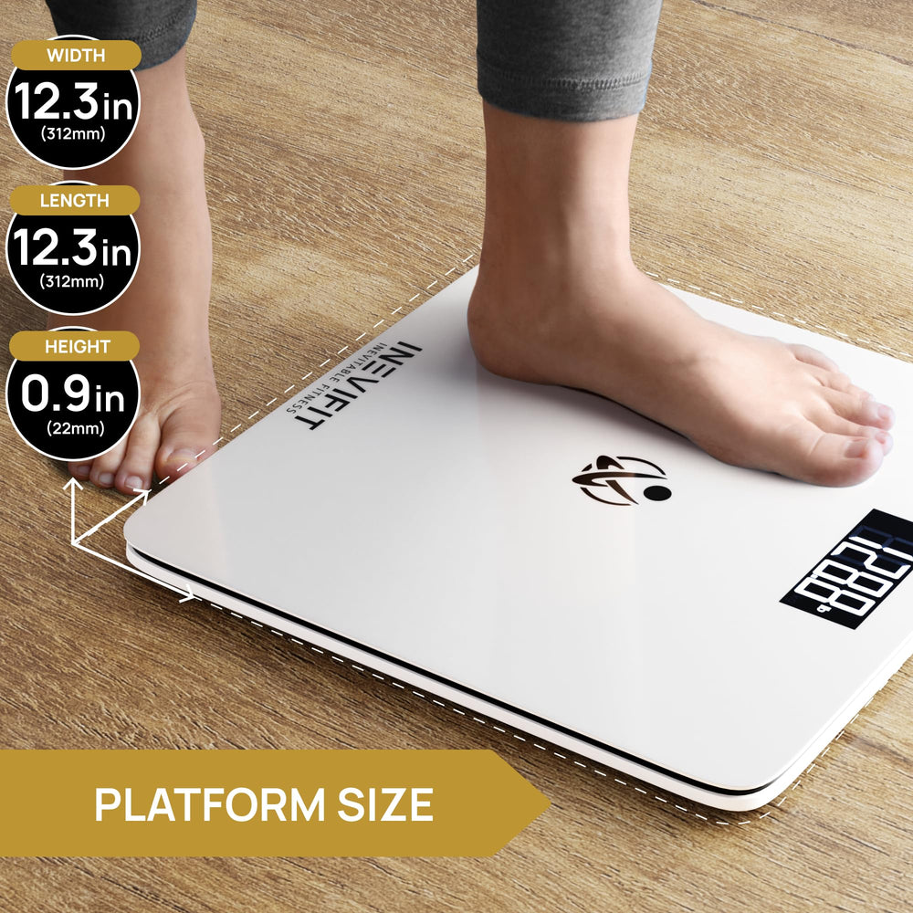 INEVIFIT's sleek design complements modern bathrooms while delivering reliable readings.