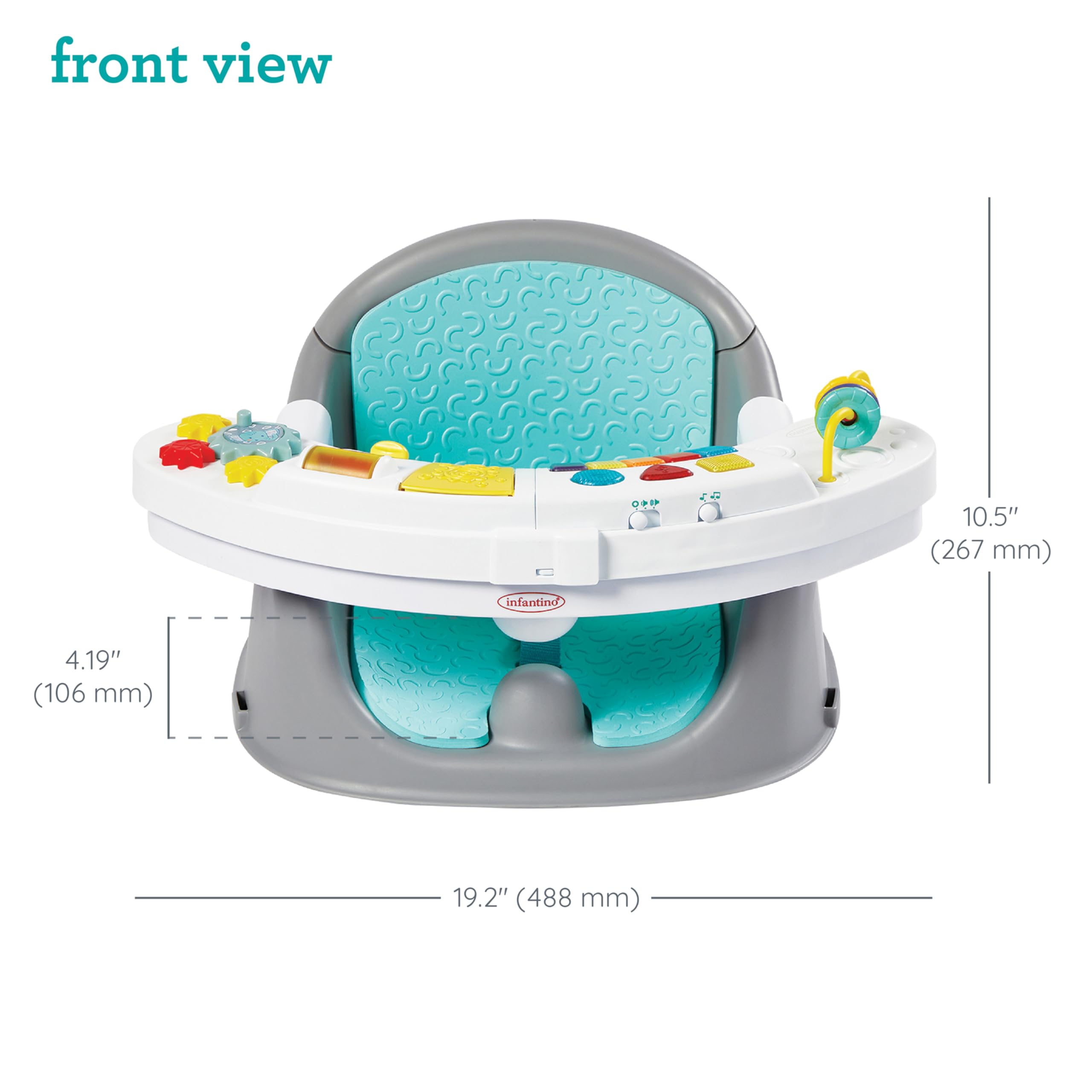Secure 3-point harness and chair attachment on Infantino seat