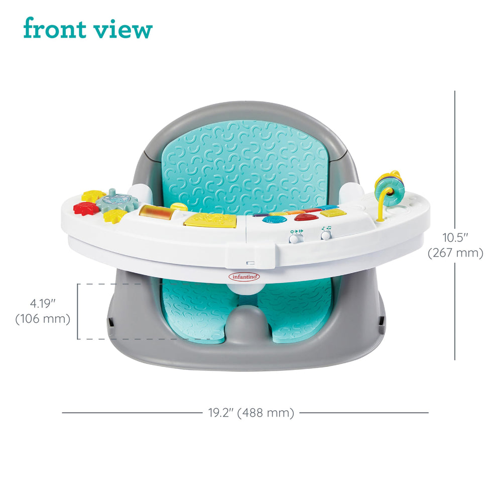 Secure 3-point harness and chair attachment on Infantino seat