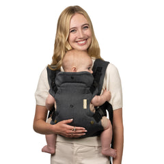 Infantino Flip Luxe 4-in-1 with narrow seat offers snug newborn support.