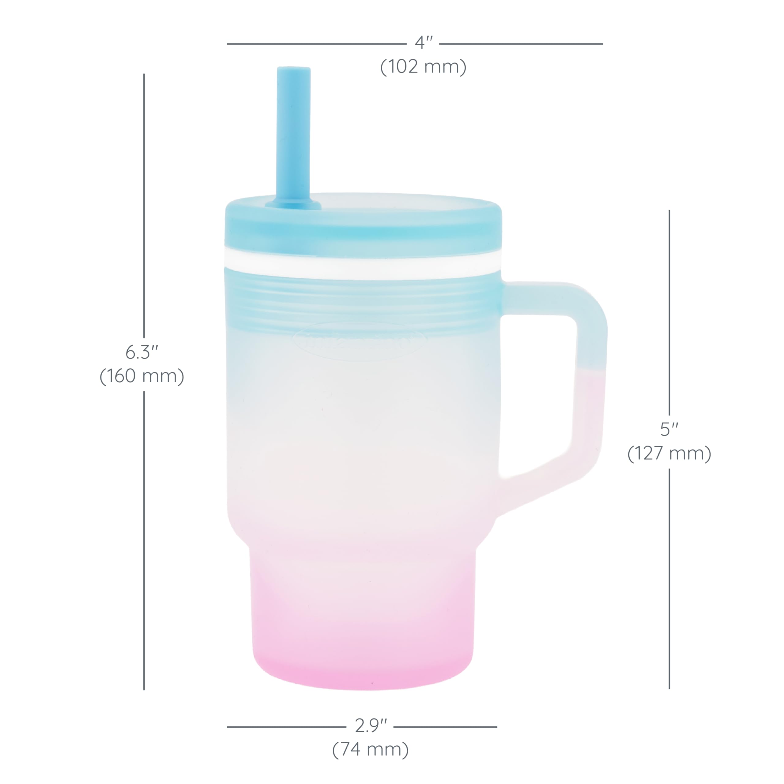 Infantino My 1st Tumbler fits most stroller cup holders for portability.