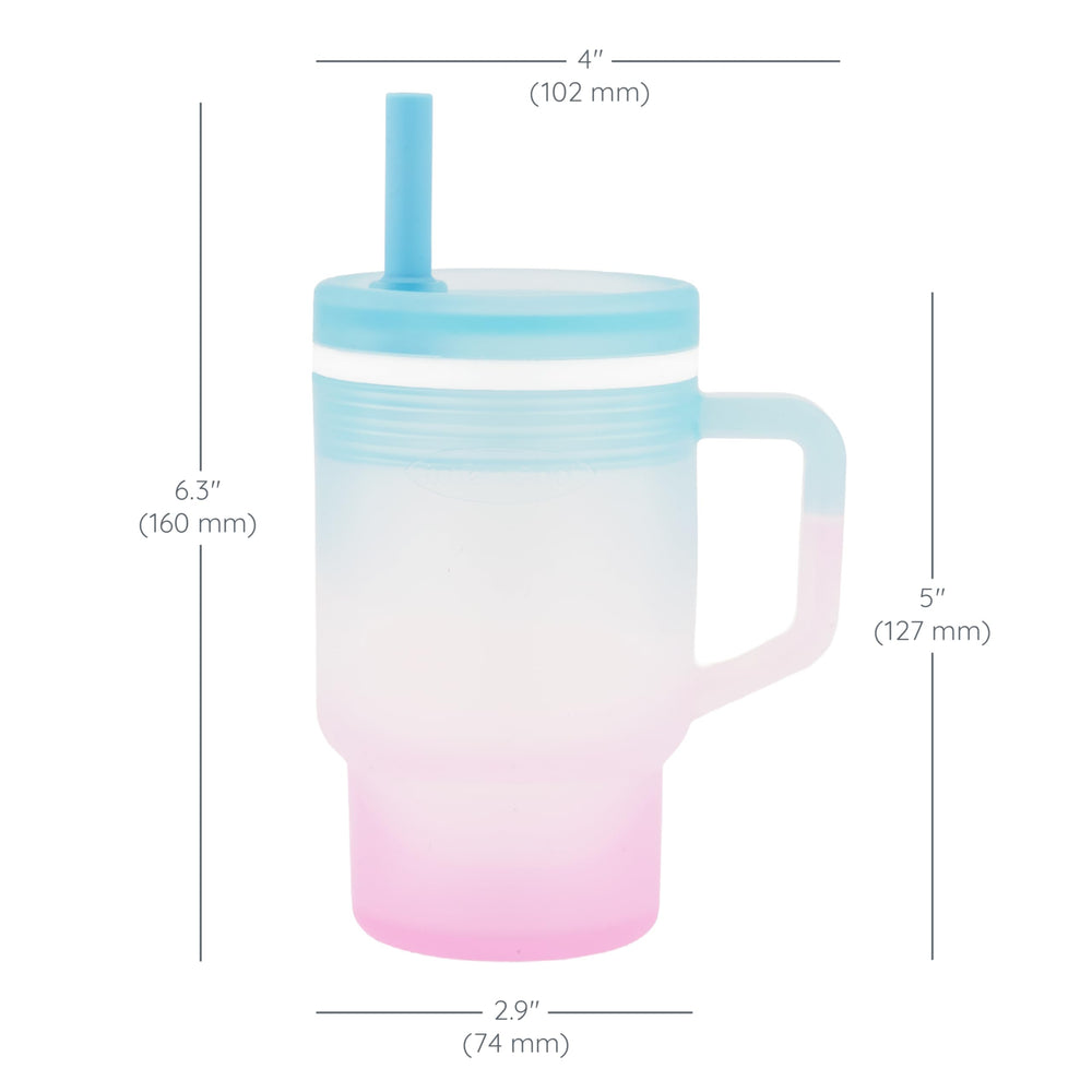Infantino My 1st Tumbler fits most stroller cup holders for portability.