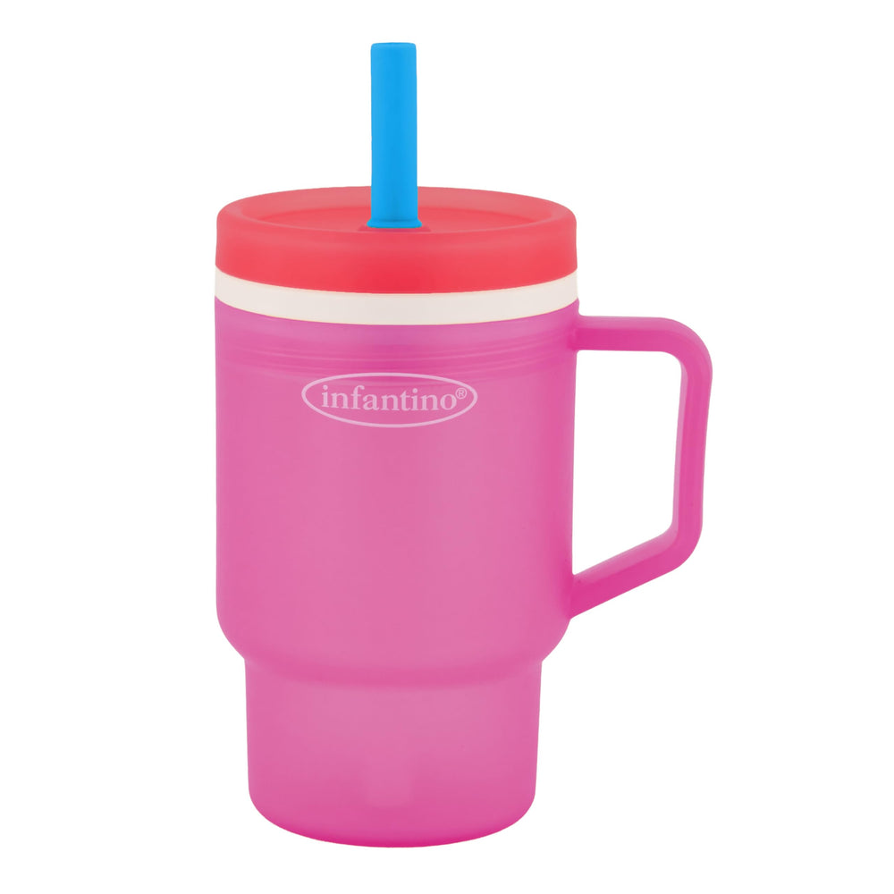 Infantino My 1st Tumbler front view shows 10oz capacity and kid-friendly design for easy sipping.