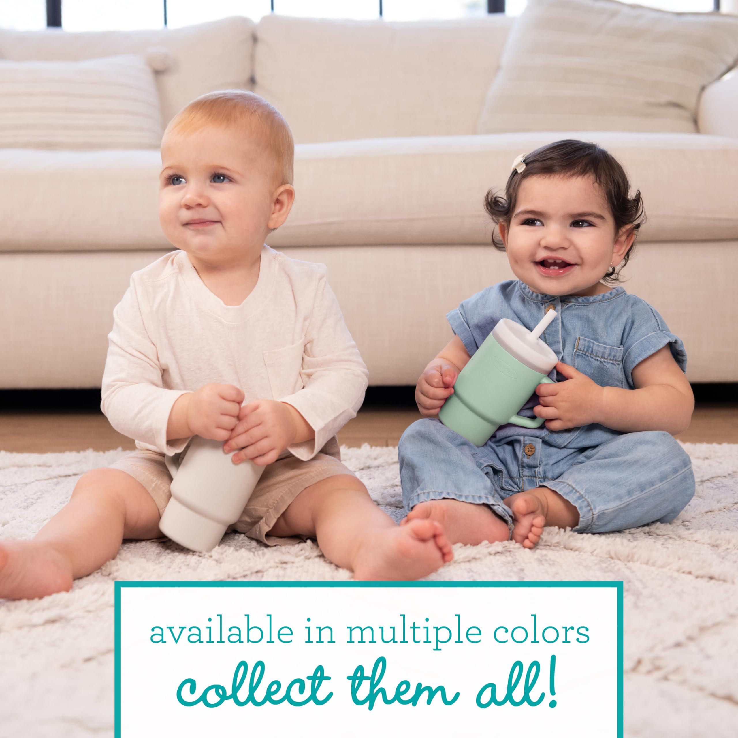 Infantino My 1st Tumbler leak-resistant design keeps liquids in check.