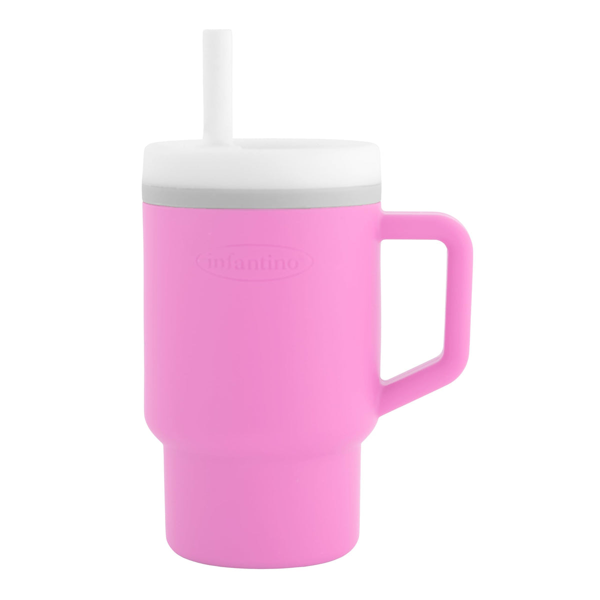Infantino My 1st Tumbler silicone sippy cup with straw and handle for easy little hand sipping