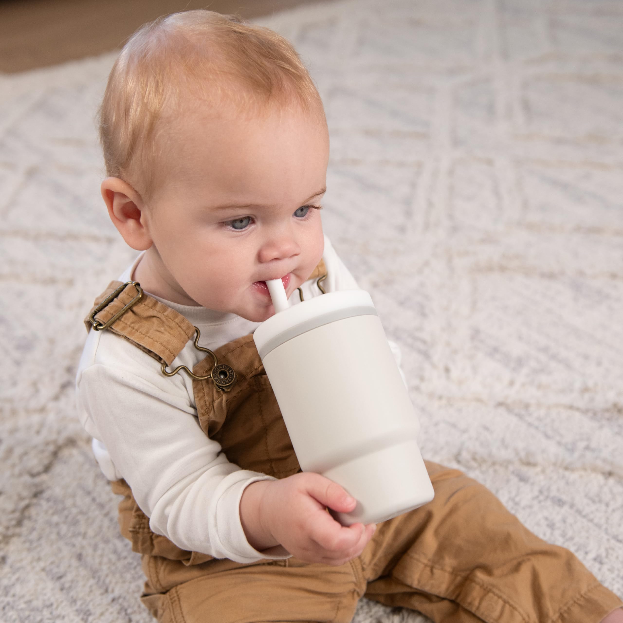 Infantino My 1st Tumbler suitable for water, milk, or juice.