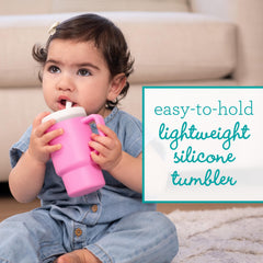 Infantino silicone tumbler 9oz ideal for water, milk, or juice on the go