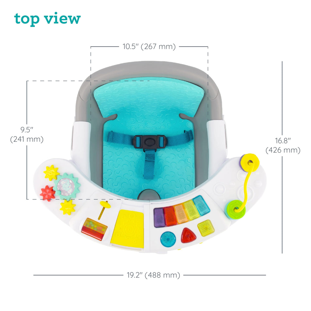 Soft wipe-clean seat pad for quick cleanup after meals