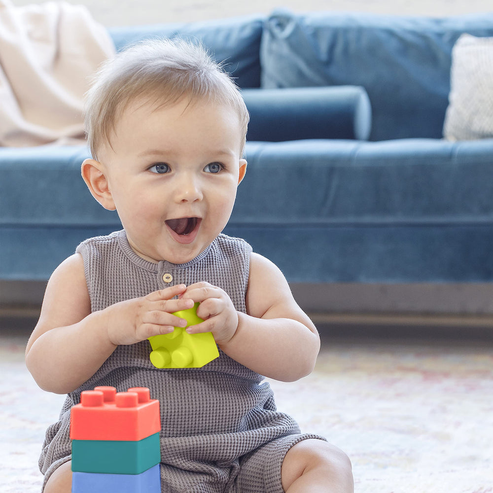 Infantino soft blocks invite imaginative, open-ended play with endless stacking possibilities.