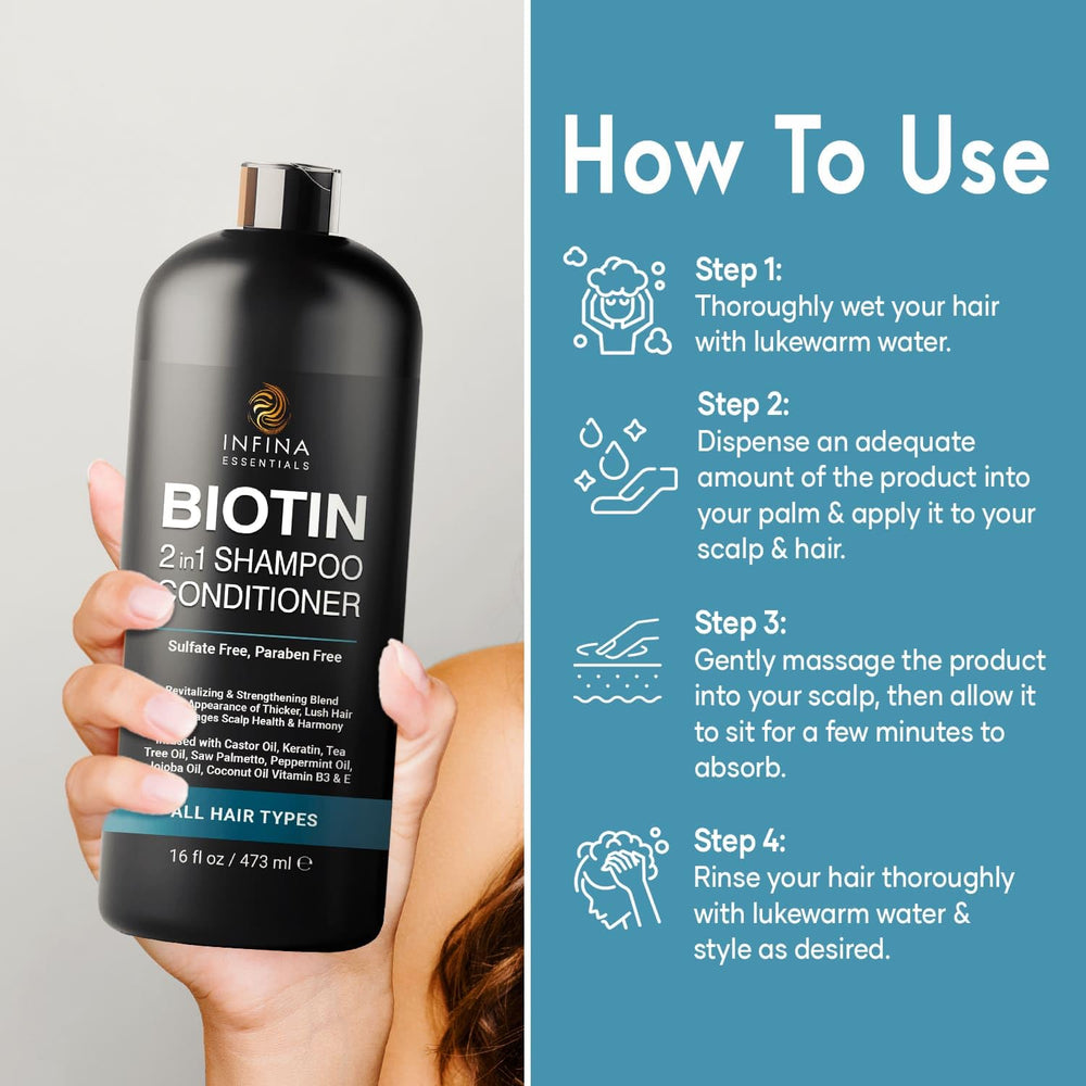 INFINA ESSENTIALS pump-dispense bottle ready for easy morning routine.