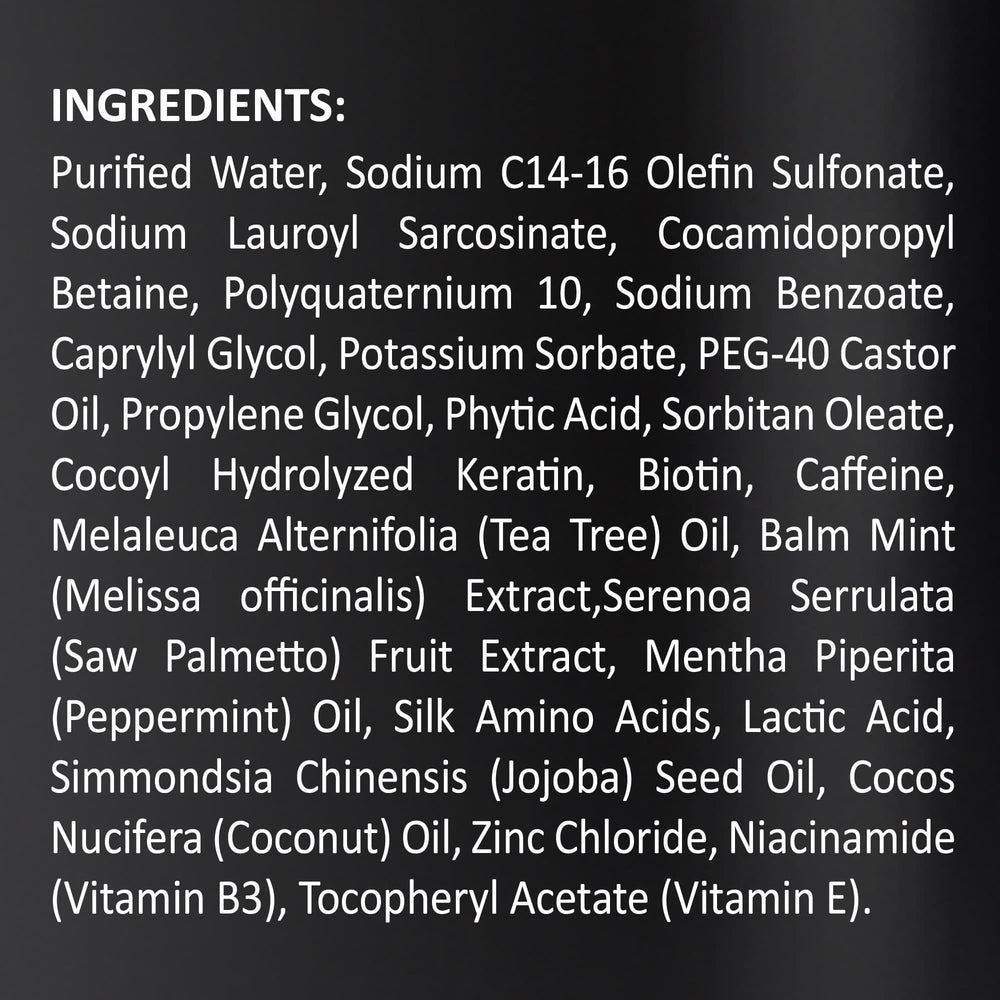 INFINA ESSENTIALS caffeine-infused care for energized scalp before styling.