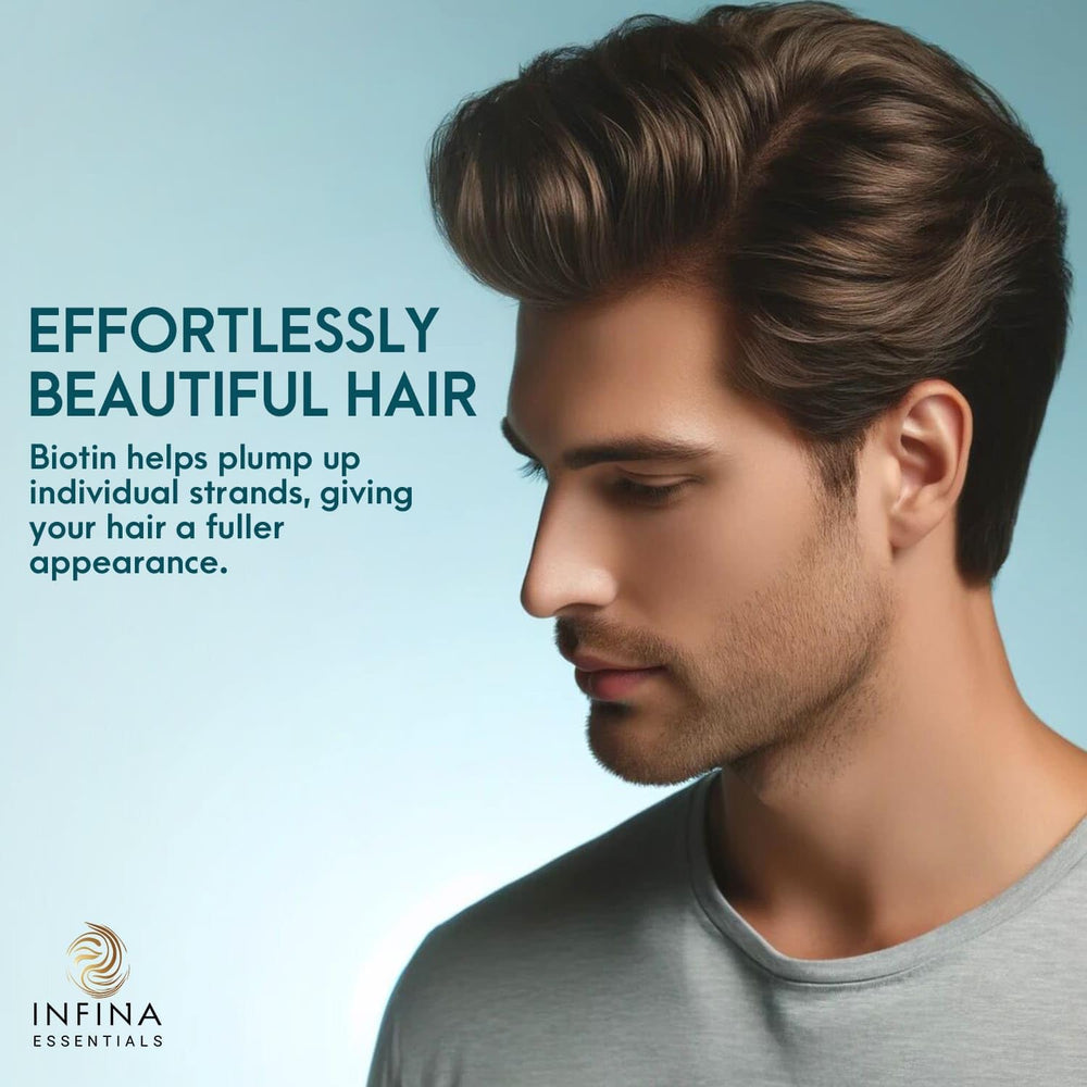 INFINA ESSENTIALS keratin-enriched formula supports hair strength and resilience.