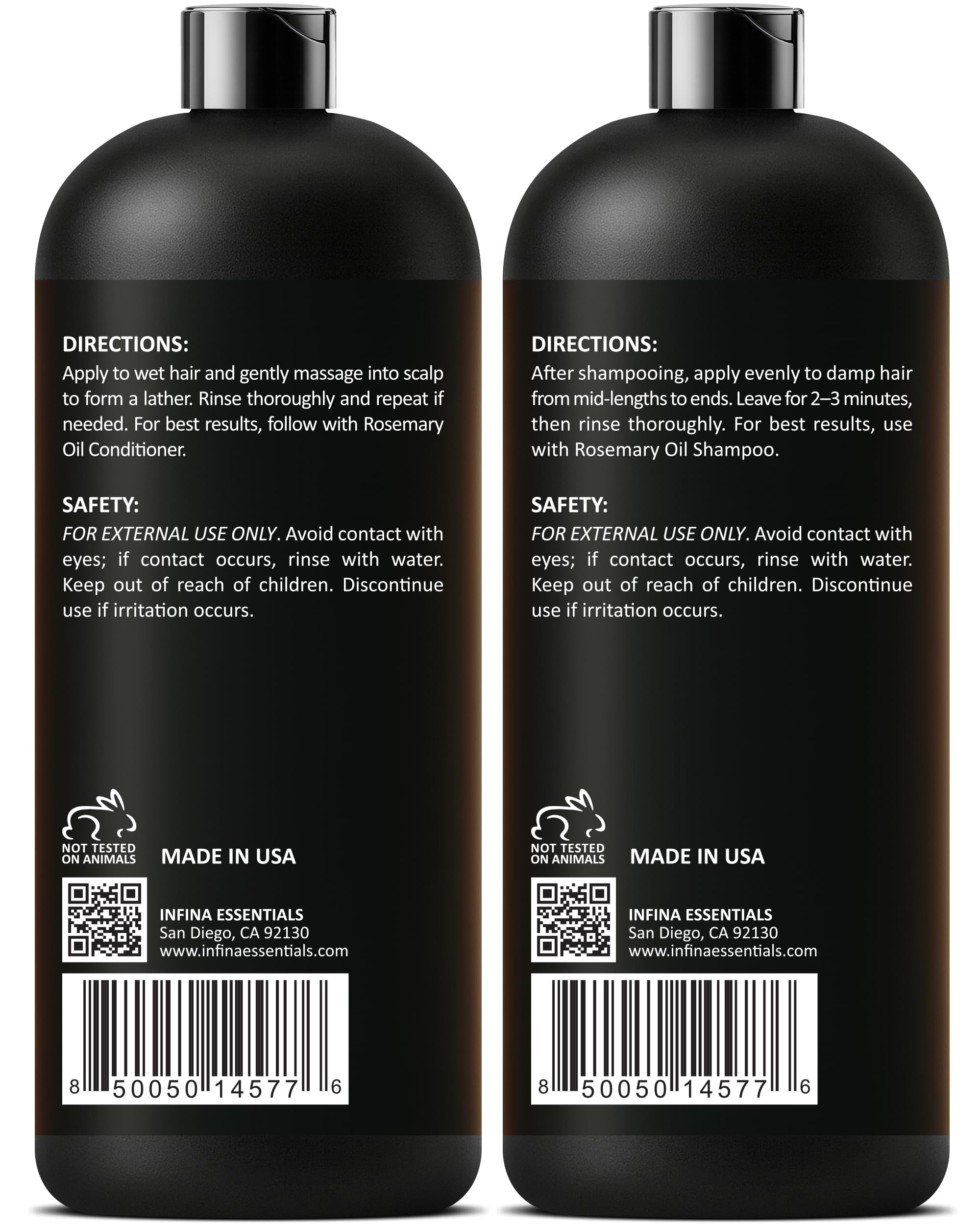 INFINA ESSENTIALS made in USA seal emphasizes quality production standards.