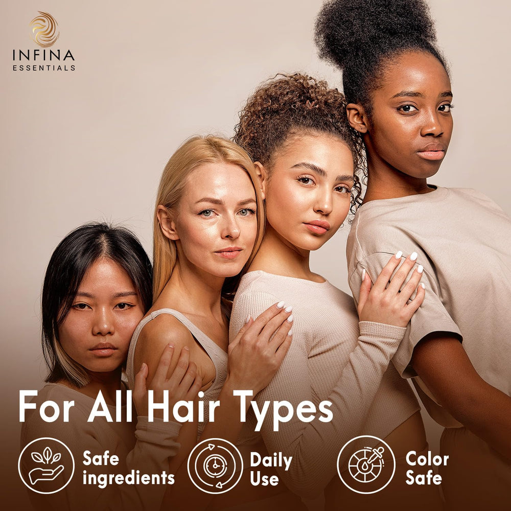 INFINA ESSENTIALS Made in USA seal signals quality and premium ingredients.