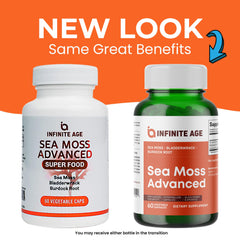 INFINITE AGE sea moss with bladderwrack and burdock ingredients
