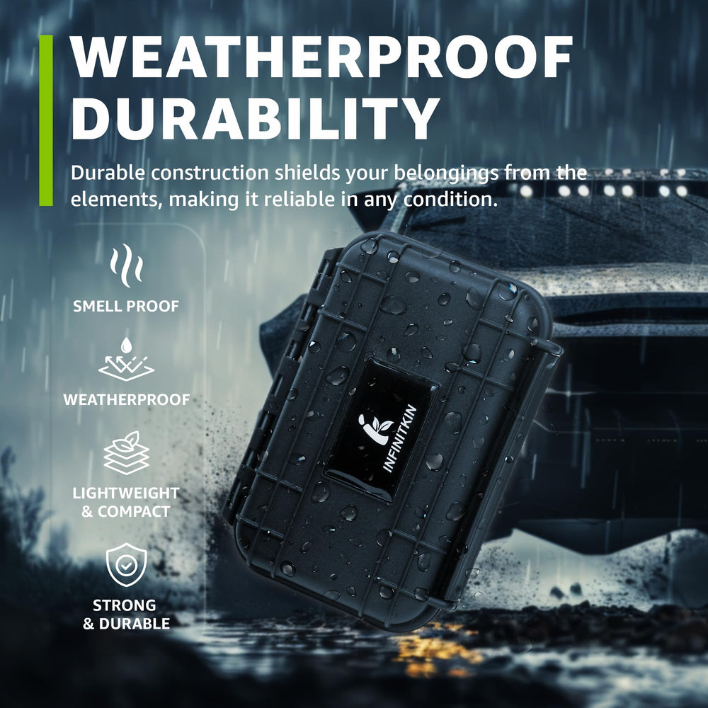 INFINITKIN Waterproof construction withstands rain and splashes on outdoor adventures.