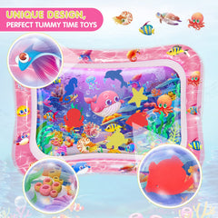 Infinno tummy time mat edge inflation setup in pink for quick play