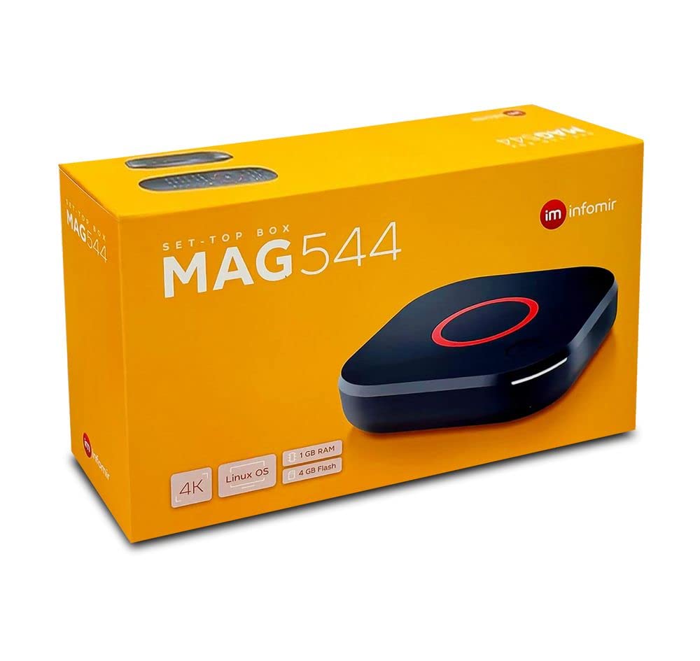 Infomir MAG 544w3 compact design fits neatly beside your TV