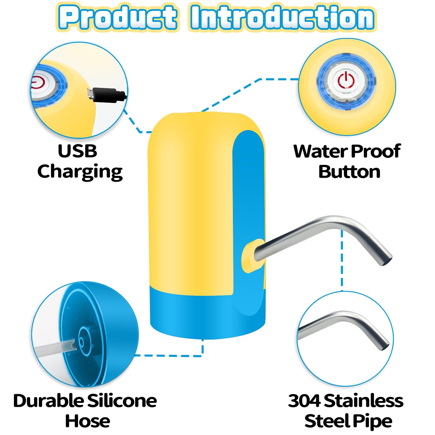 Infowush water table pump with easy installation for quick setup.