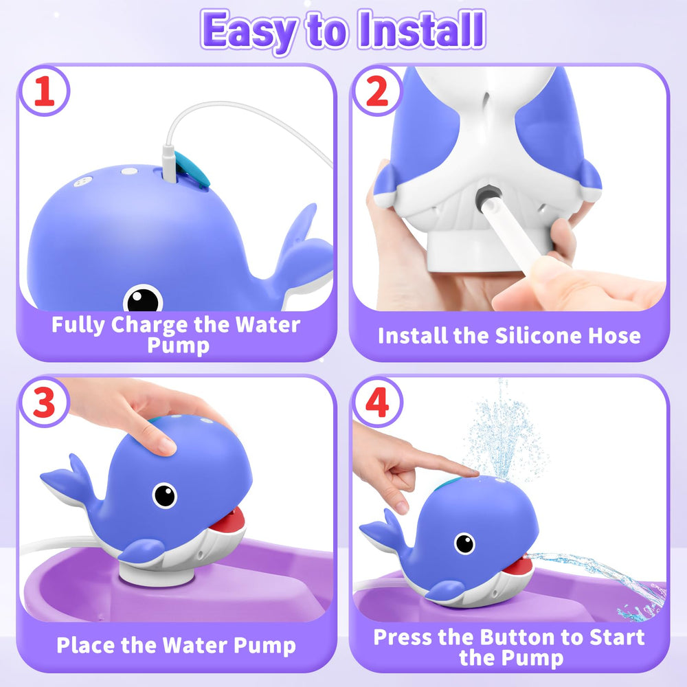 Infowush Whale Water Table Pump uses durable ABS and silicone hose