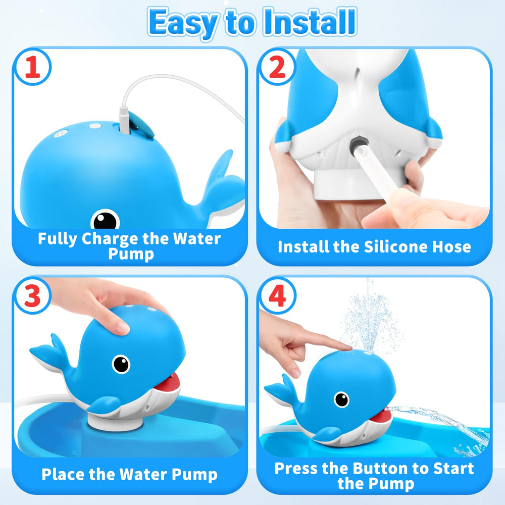 Infowush durable ABS construction and silicone hose for safe play