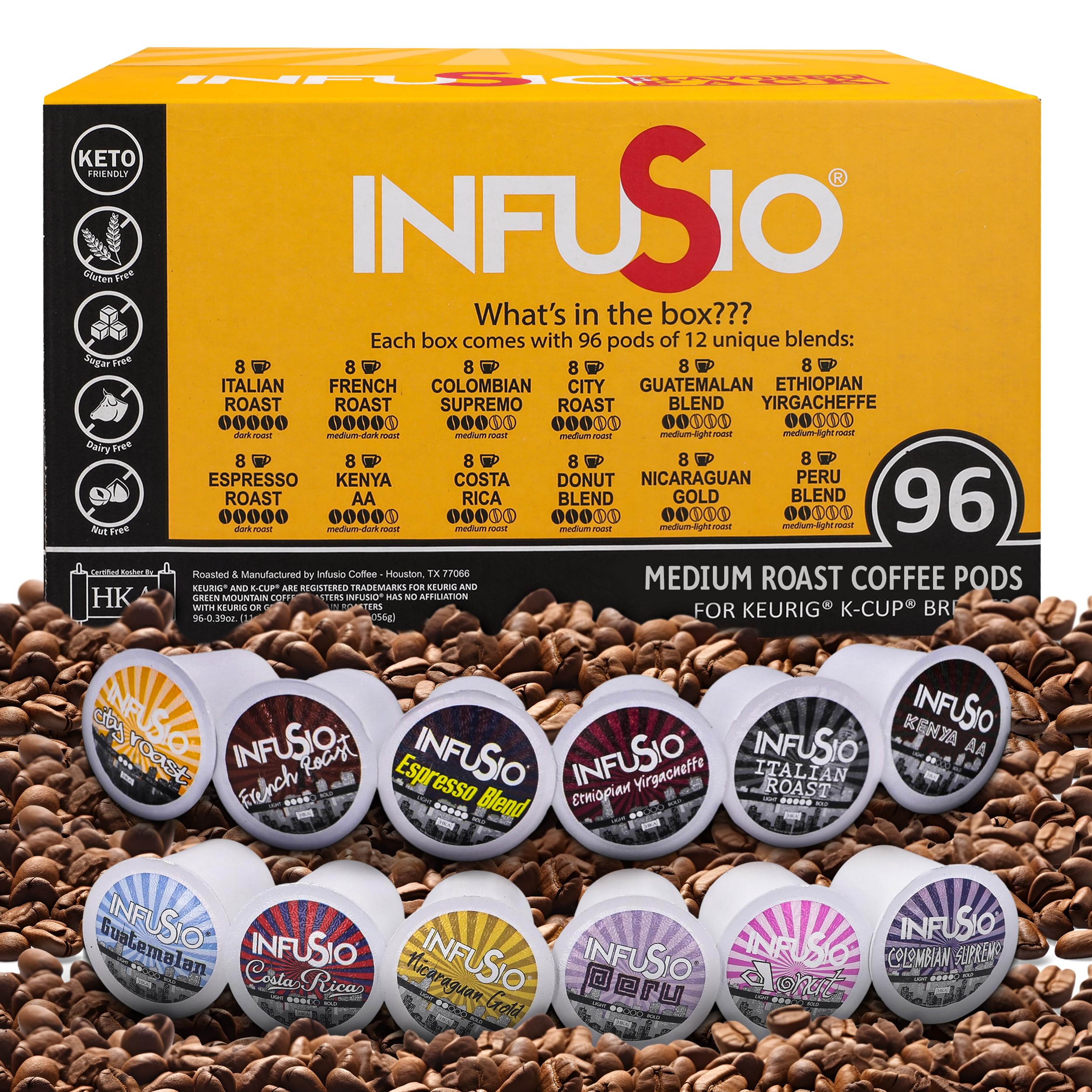 InfuSio espresso blend pod, ready for quick mornings.