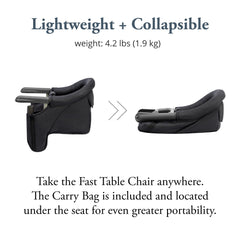 Inglesina Fast Table Chair with high backrest and padded seat for comfortable mealtimes.