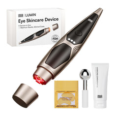 INIA 4-in-1 eye massager with red light therapy for a refreshed eye area