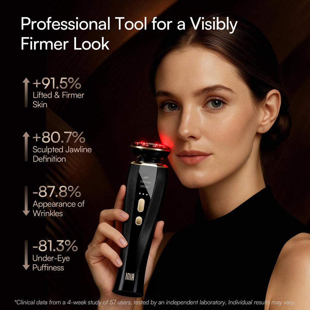 INIA Flare lift mode action demonstrates vibro-massage for a more sculpted look