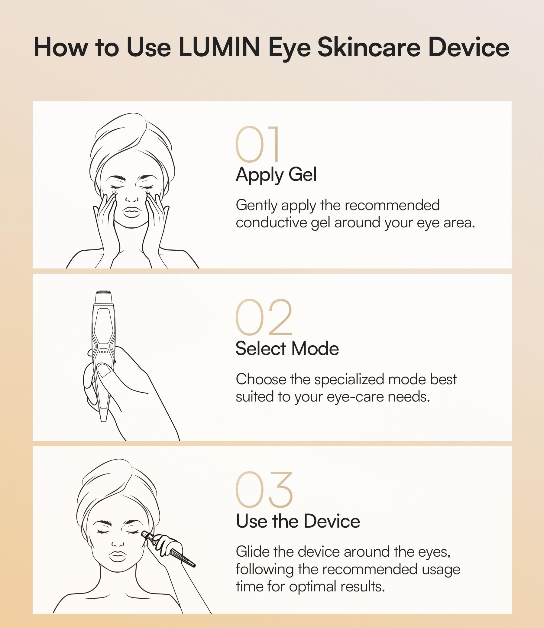 INIA sleek travel-friendly eye massager fits into any skincare routine