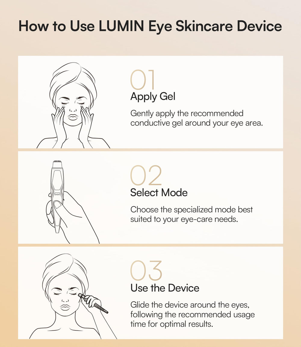 INIA sleek travel-friendly eye massager fits into any skincare routine