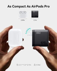 INIU 65W charger with USB-C cable included ready for immediate use