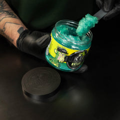 INK-EEZE Mutant Serum during tattoo application for smooth glide