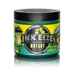 INK-EEZE Mutant Serum green ointment bottle for tattoo aftercare and collection
