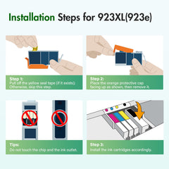 InkAlfa 923XL yellow cartridge with chip for bright visuals